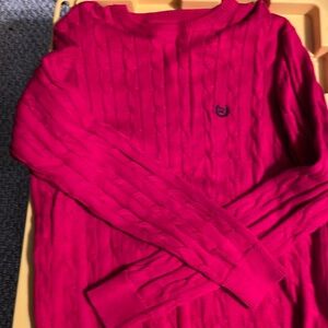 Crew cable knit sweater